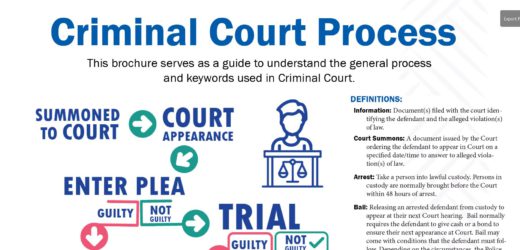 Brochures Published: Criminal Court Process